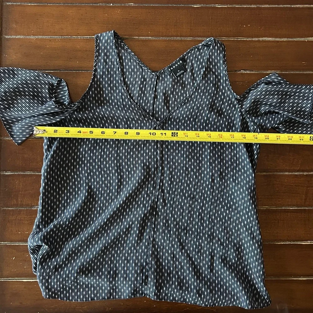 Trouve Black and White Patterned Tank Top‎